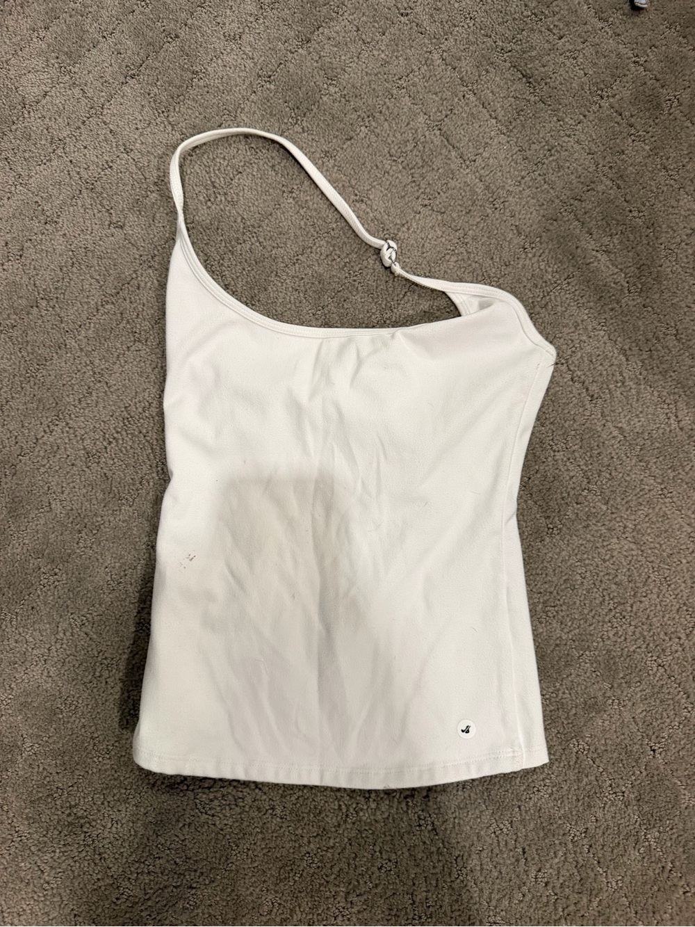Joah Brown White One-Shoulder Camisole